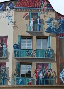 Street Art cinéma dans les ruees de Cannes