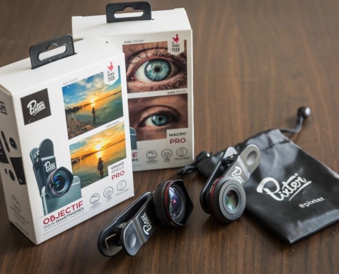 objectifs pour smartphone Pixter grand angle et macro